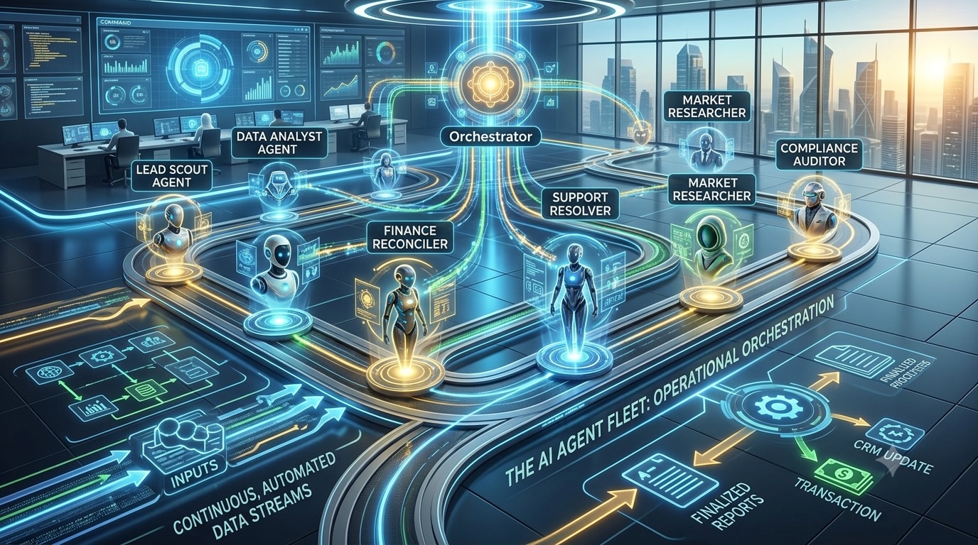 AI Agent Fleet: How to Automate End-to-End Business Operations